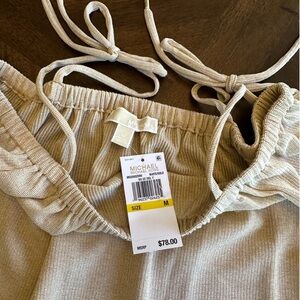 ☀️ NWT MICHAEL KORS Off The Shoulder Gold Shimmer Top